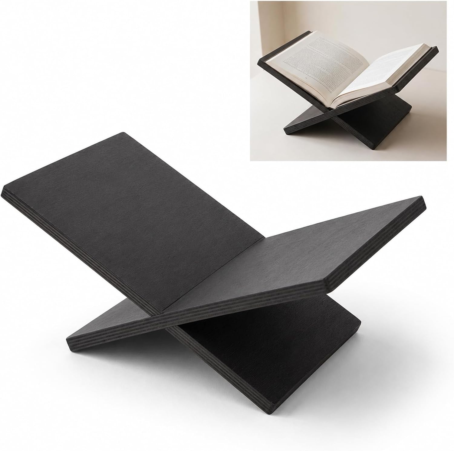 Wooden Open Book Display Stand Large Book Holder Coffee Table Stand