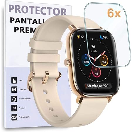 Protector de Pantalla para XIAOMI AMAZFIT GTS, Reloj SmartWatch, (Pack 6X)  : Amazon.es: Electrónica