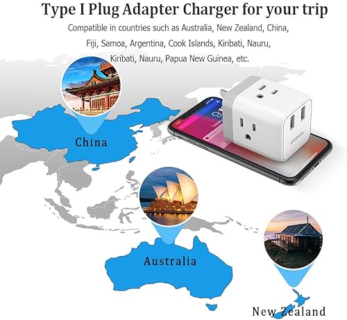 Miniatura 7 de Adaptador de enchufe de viaje para Alemania, Australia, Japón, India, Sudáfrica.