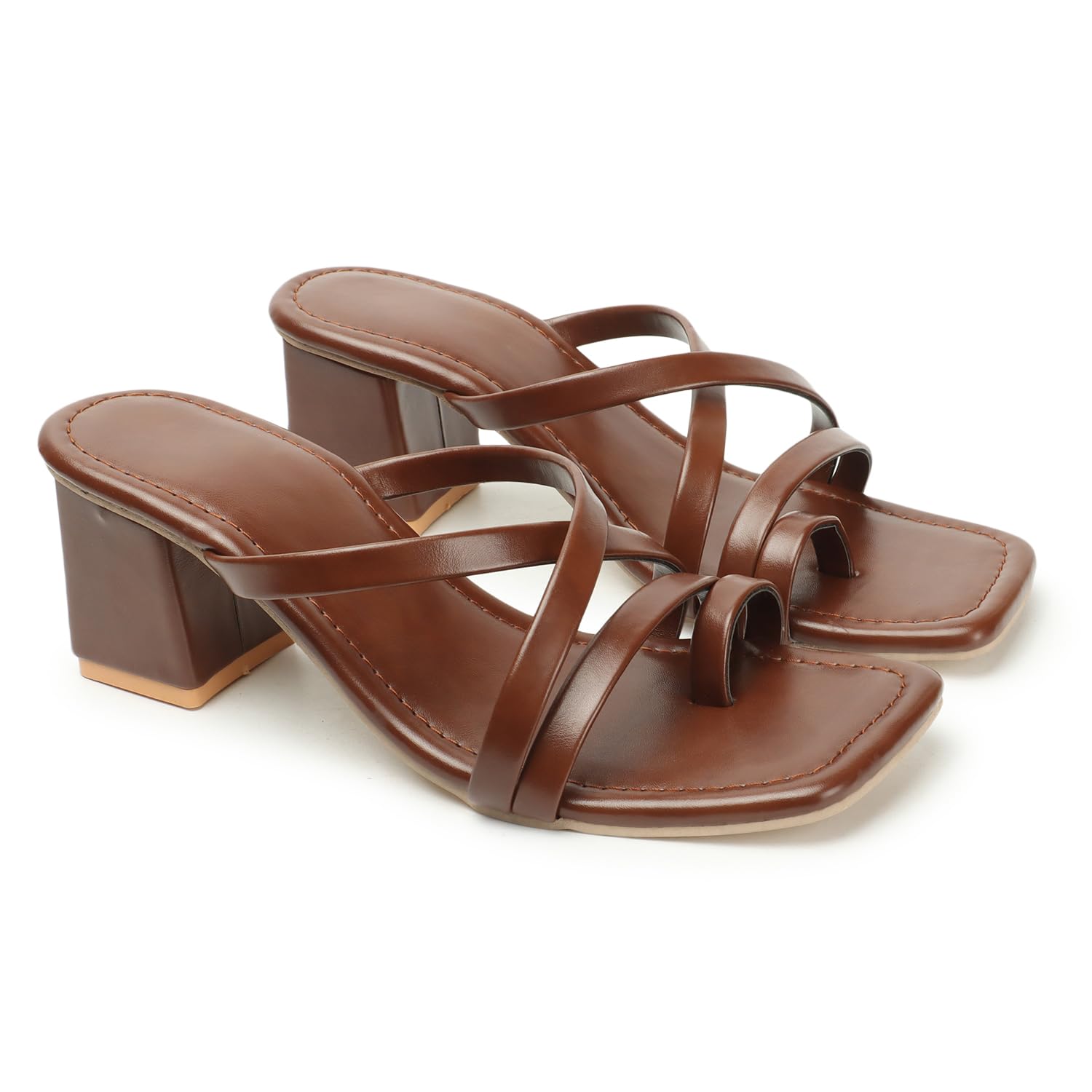 Aviva style Womens Block Heel Sandal | Trendy Womens Sandal | Trendy Block Heel Sandals for Women | Daily Use Branded & Stylish Slippers (Article-260-Brown-7) (B0CRYBZTV3) Amazon Price History, Amazon Price Tracker