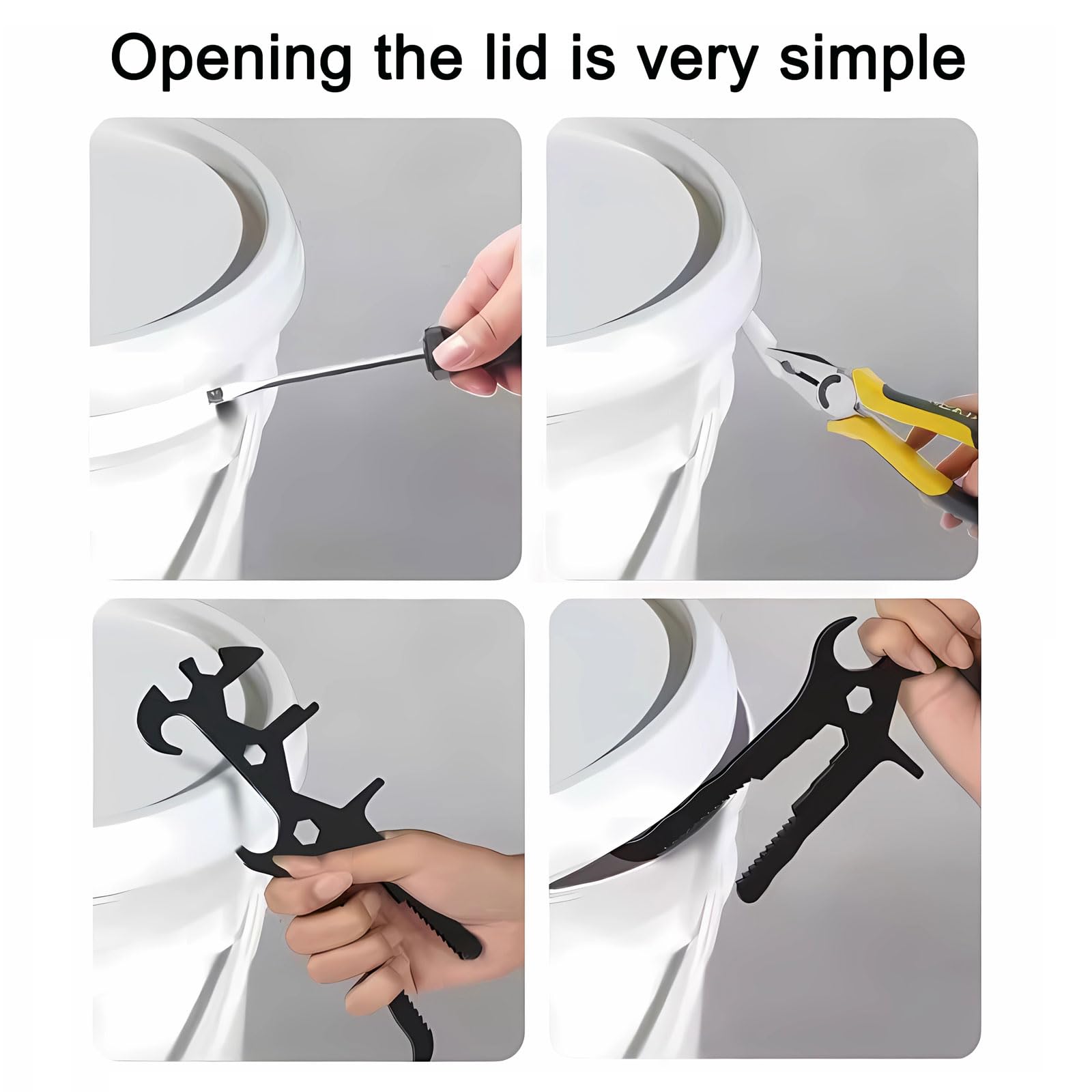 Heavy Duty Bucket Opener - 14-in-1 Lid Remover -4