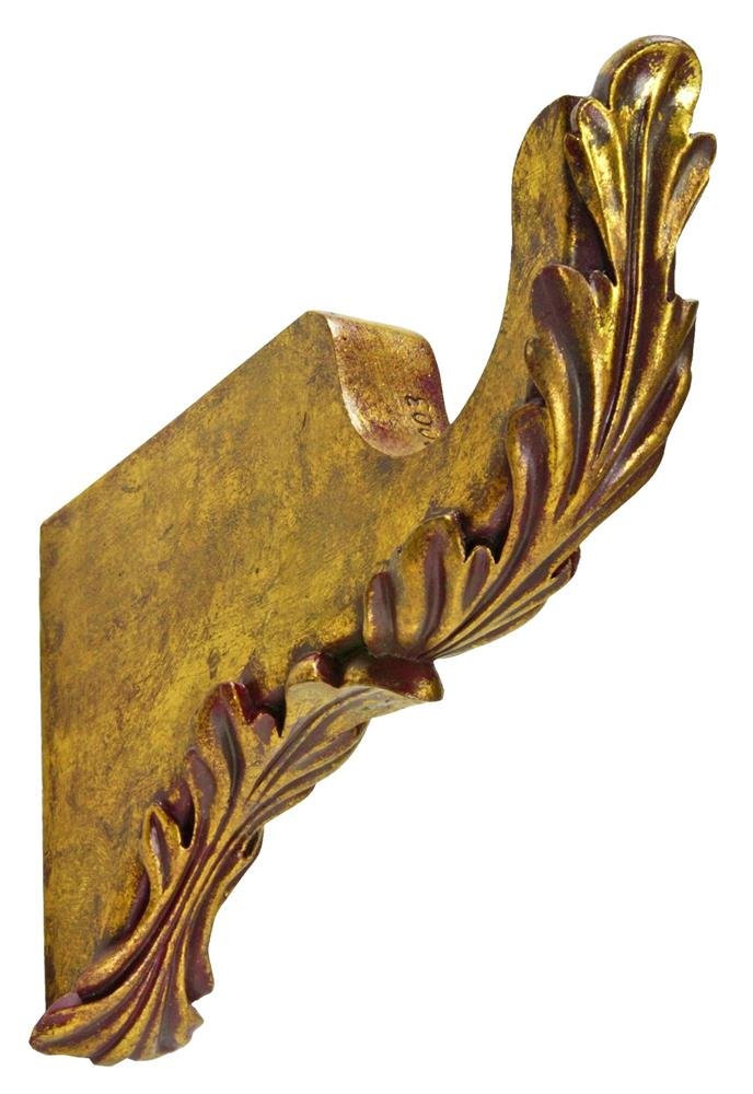 Scroll Leaf Bracket - 6 in. Return - Set of 2 (Aged White)