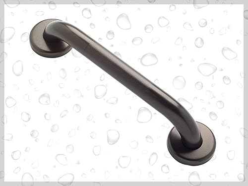 Miniatura 4 de Barra de seguridad ADA para ducha, baño, hogar, acero inoxidable tipo 304, discapacitados para personas mayores, agarre moleteado, bronce del viejo