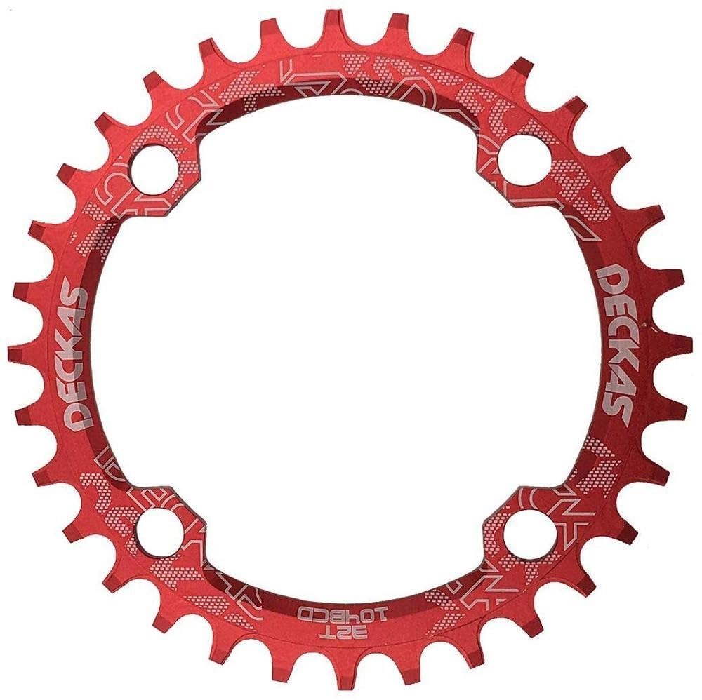 ETomey Chainring 104BCD Round Narrow Wide MTB Mountain Bicycle 32T 34T 36T 38T Single Tooth Plate Parts 104 BCD Chain Ring (Color : Red Disc 38T) โ image 1