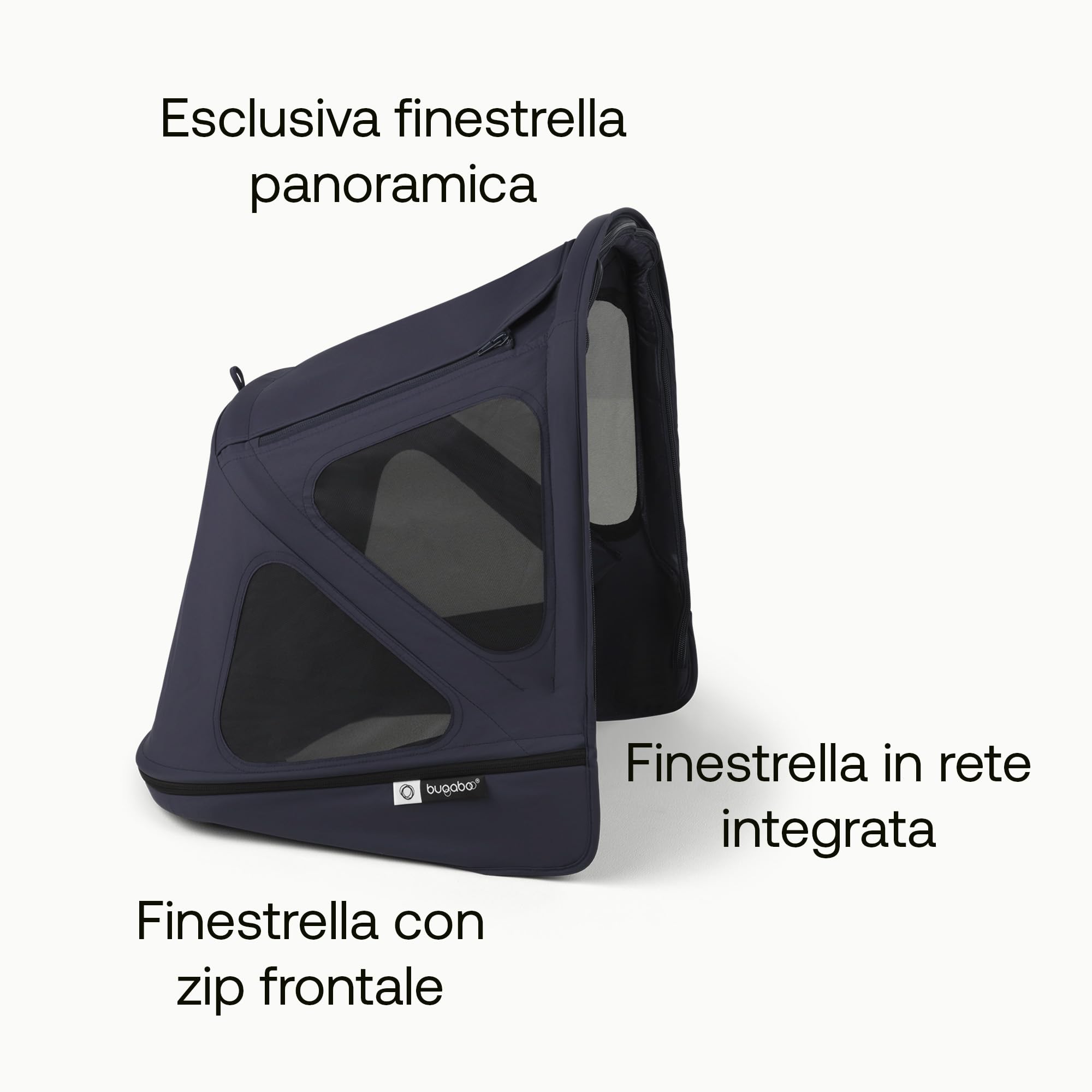 Bugaboo Donkey 6 Cappottina Breezy, Resistente all'Acqua | Estensibile per una maggiore copertura e una Protezione Solare ottimale, Compatibile Con Passeggini Donkey, Deep Indigo