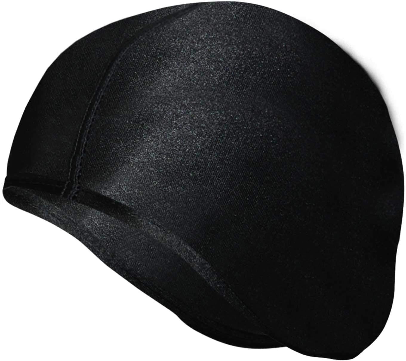 Mototrance Skull Cap Helmet Liner | Anti-Odor and Breathable Material Helmet Friendly | Lightweight | Bike Accessories (Black)- Free Size