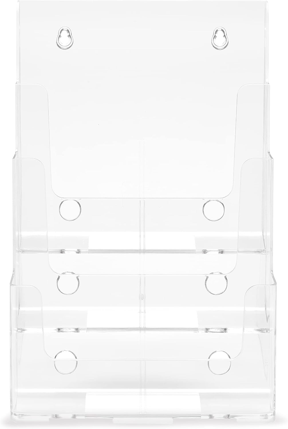 deflecto 3-Compartment Docuholder, Magazine Size, 9.5w X 6.25d X 12.63, Clear