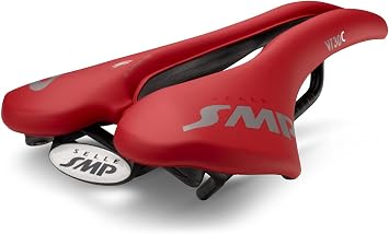 Selle SMP VT30C Red with Carbon Rail Bicycle Saddle