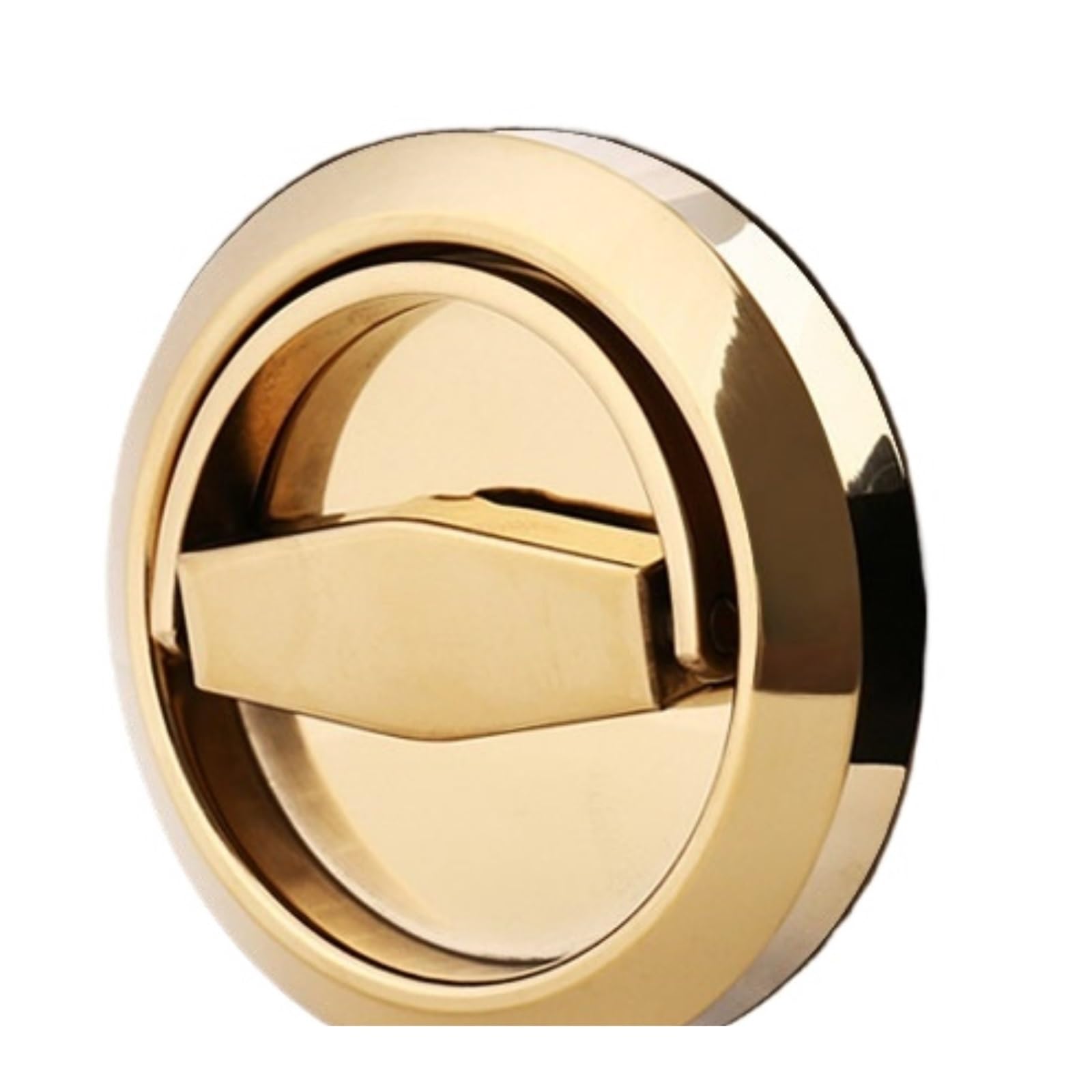 Round Recessed Door Lock Stainless Steel Recessed Invisible Door Handle