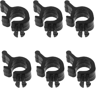 10pcs Hard Hat Light Cable Clip Holder for Headlamp Cords Black PE
