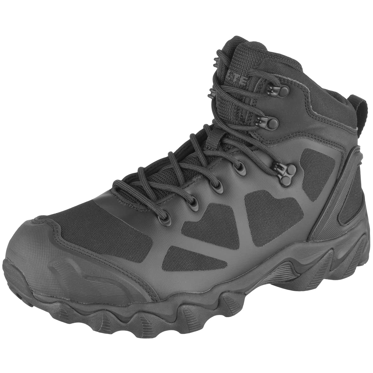 Mil-Tec Chimera Stiefel Mid • Ultraleichter Einsatzstiefel mit Wolfszahn-Sohle • Wasserabweisendes Dintex Futter • Taktischer Outdoor-Stiefel mit Speed-Lace & EVA-Dämpfung