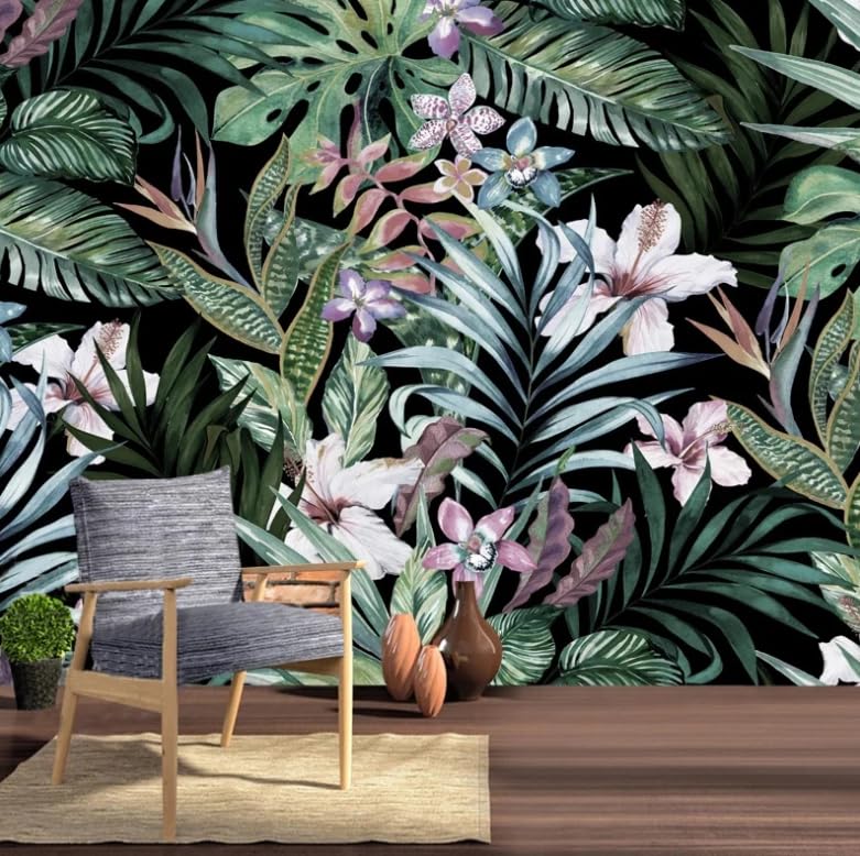 Papier peint panoramique forêt tropicale 3D 400x280 cm pour salon