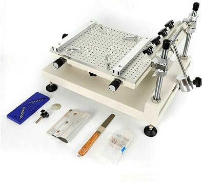 PCB Stencil Printer High Accuracy PCB SMT Stencil Printer Machine 3040 Solder Paste Printing Machine,Adjustable Height,with with X-axis and Y-axis Adjustment Knob