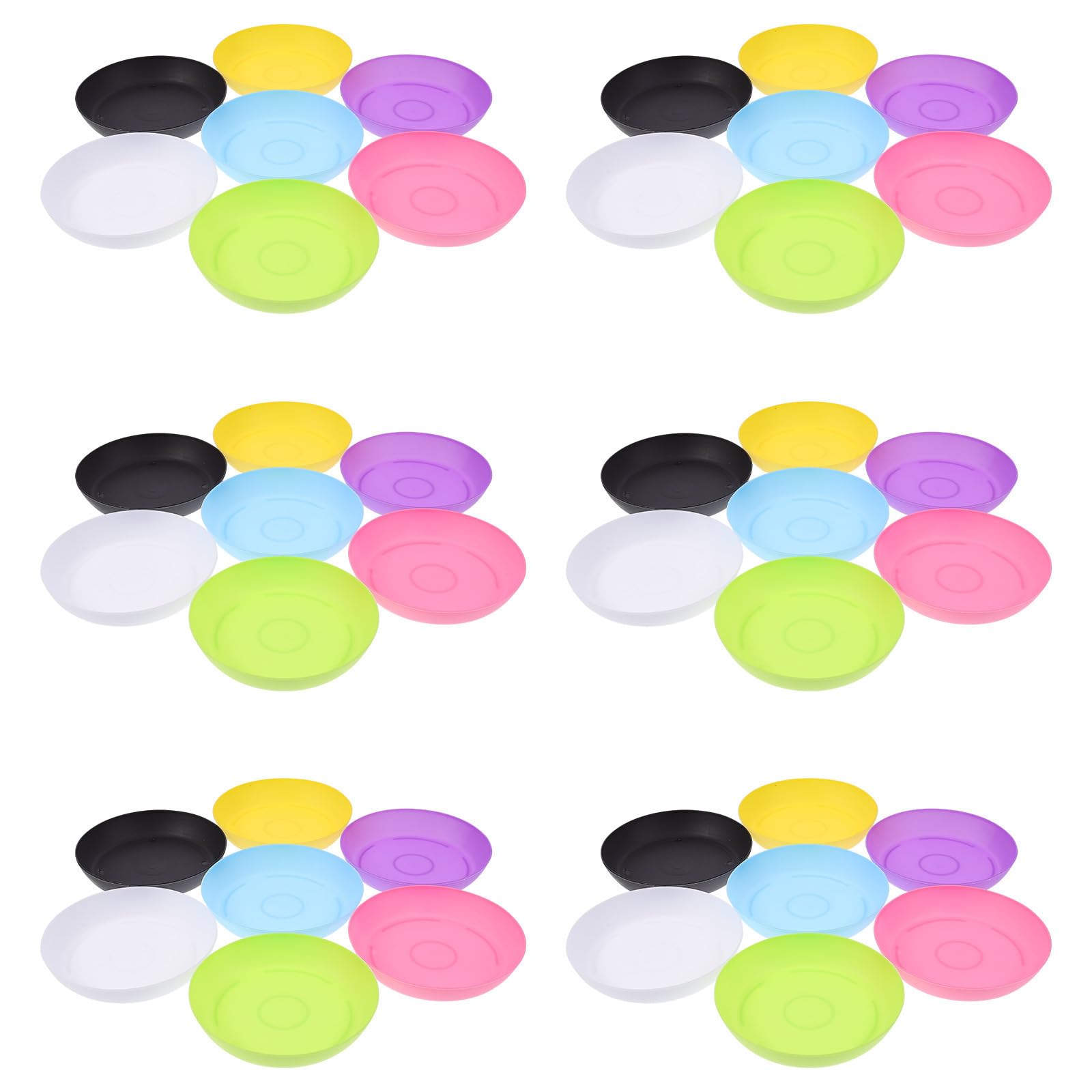 Soucoupe ronde en plastique Yardwe de 11,5cm pour pot de fleurs sur balcon (lot de 50)