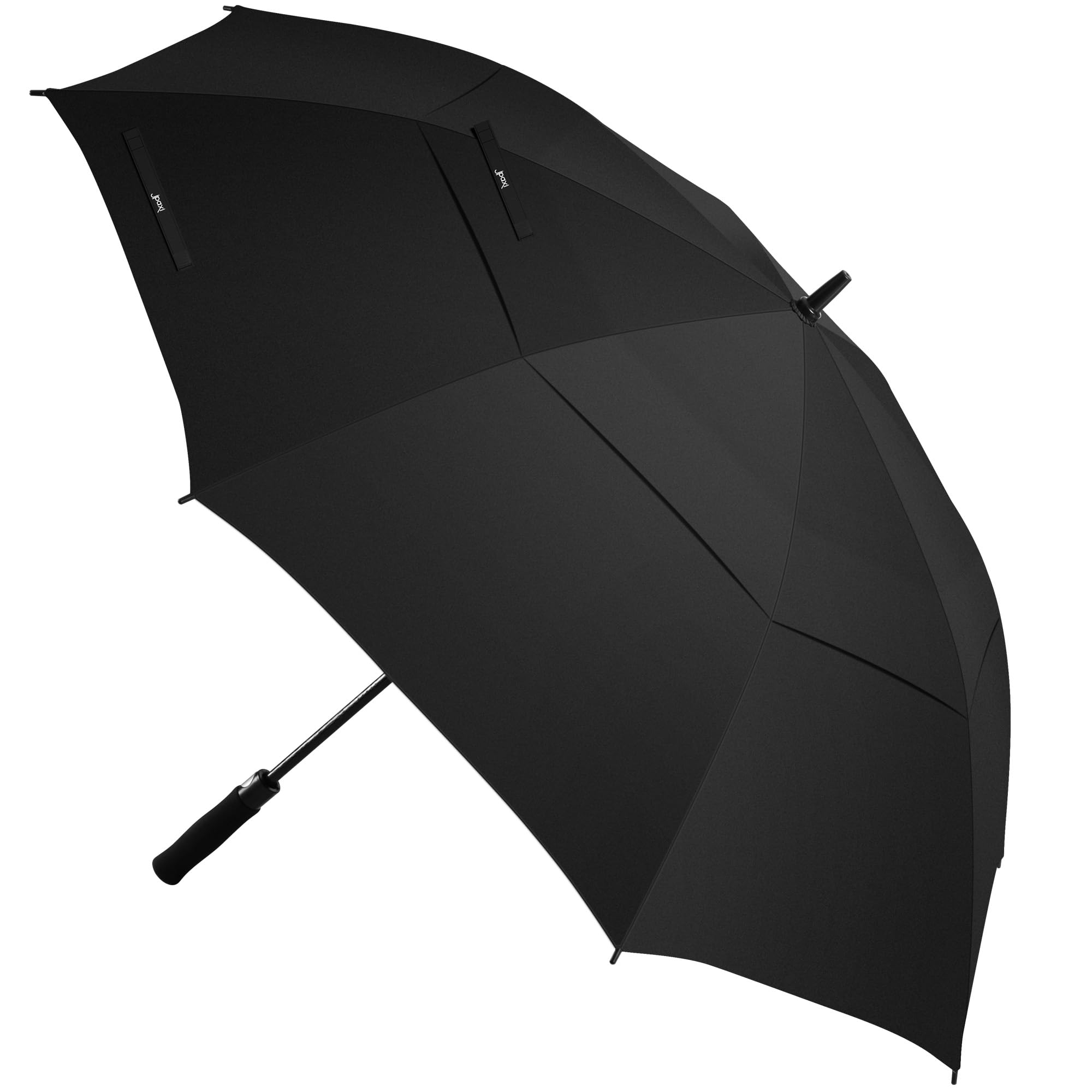 JPAXIJPAXI Premium Black Windproof Golf Umbrella - 62/47/54 Inch Large Oversize Design for Rain Automatic Open Ultimate UV Protection- Water Repellent Double Canopy Vented - Best Sport Umbrella