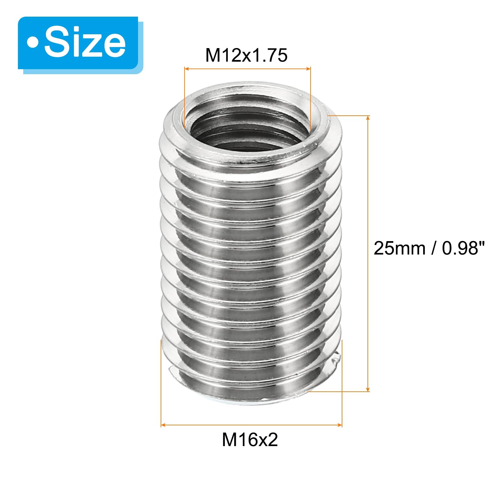 PATIKIL Thread Adapters Sleeve Reducing Nut - Image 2