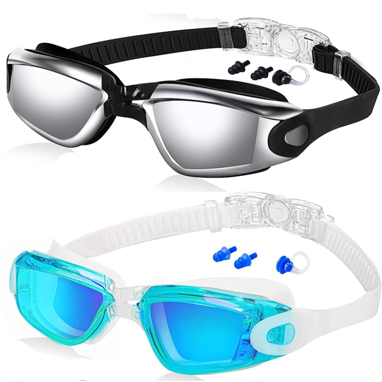 Buy ALLPAIPAI Swim Goggles Swimming Goggles Pack of 2 No Leaking