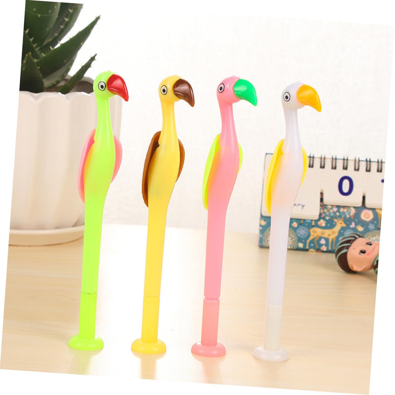 SHINEOFI 24piezas Bolígrafos De Gel Creativos De Flamenco Tinta Para Estudiantes Diseño Kawaii Escritura y Resistente Útiles De Oficina y Escolar