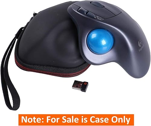 Miniatura 7 de LTGEM - Funda compatible con Logitech Ergo M575 / M575S / M570 mouse ergonómico inalámbrico Trackball, negro y gris (solo funda) Negro + gris,Negro