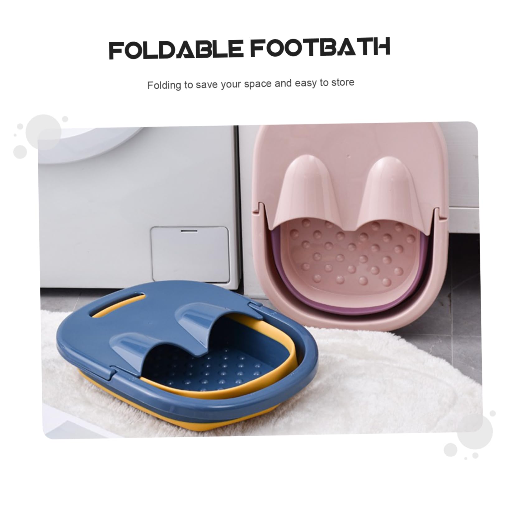 Faltbare Fußbadewanne aus Stabilem Kunststoff Tragbares Fußmassagebecken für Zuhause mit Klappbarem Design für Entspannendes Fußbad und Massage