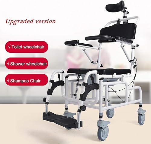 Miniatura 2 de Nurth - Silla reclinable inclinable en el espacio para duchainodoro con asiento acolchado, respaldo, reposabrazos. Silla multifunción Care 4 en 1,