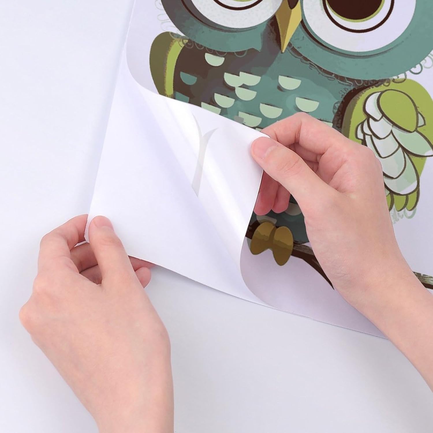 Cute Stickers Waterproof Funny Cartoon Green Cute Owl Stickers for Water Bottles Laptop Decor