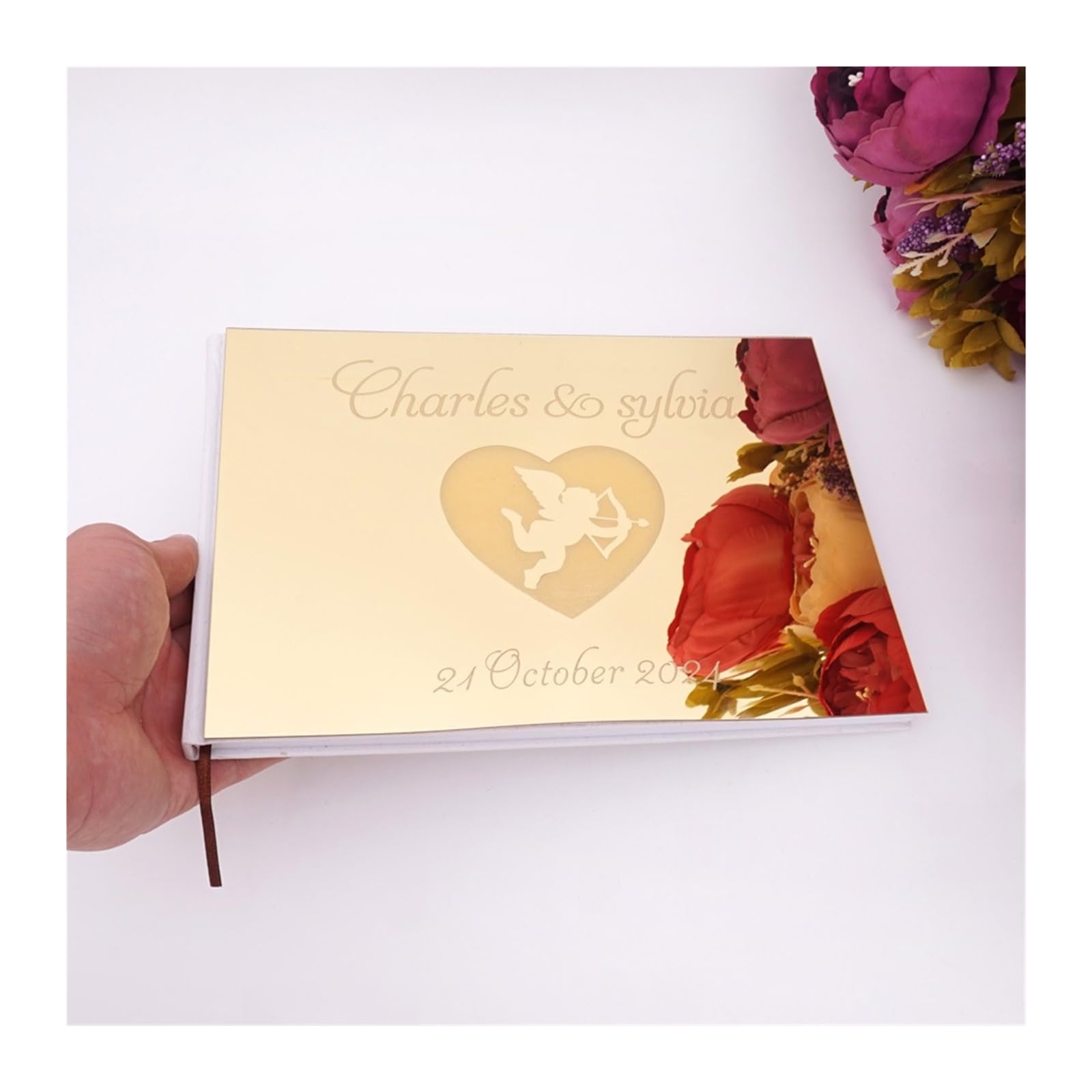 Libro Firmas Boda Libro de Deseos Boda con Cubierta acrílica