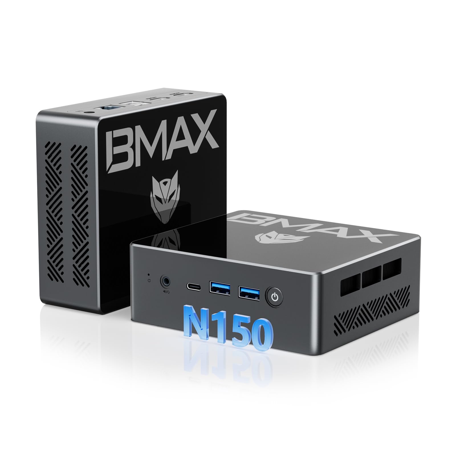 BMAX Mini PC B4Turbo Intel N150 13a Generazione Twin Lake (Beat N100/N95, fino a 3,6 GHz) 16 GB SO-DIMM DDR4 512 GB M.2 SSD, Mini Computer Triplo Display, HDMI ×2, Type-C, Wi-Fi 5, BT 5.0 PC Fisso