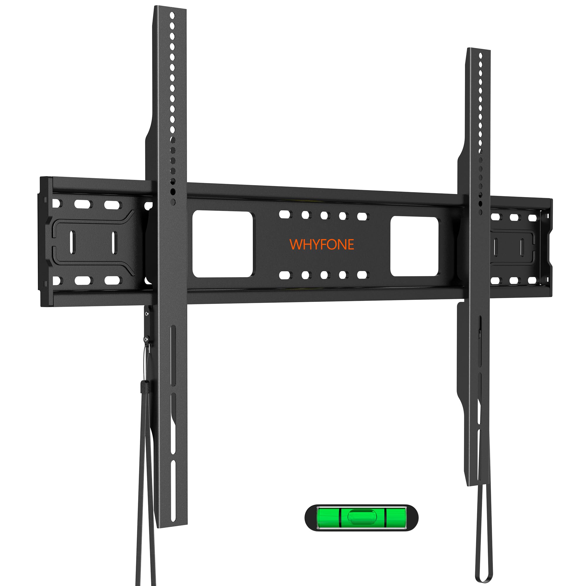 Supporto TV Parete Fisso Ultra-sottile Televisore 55-120", Universale Staffe TV per LCD LED e Curvi Pollici, Braccio TV max. VESA 900x600 mm, Fino a 125 kg, Livella Bolla e Fascette Incluse