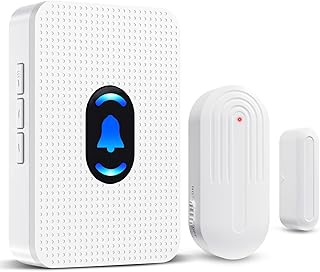 Daytech Door Sensor Chime Entry Alert Chime Wireless Door Window Open Alarm with 5 Volume Levels for Home Store Apartment ...