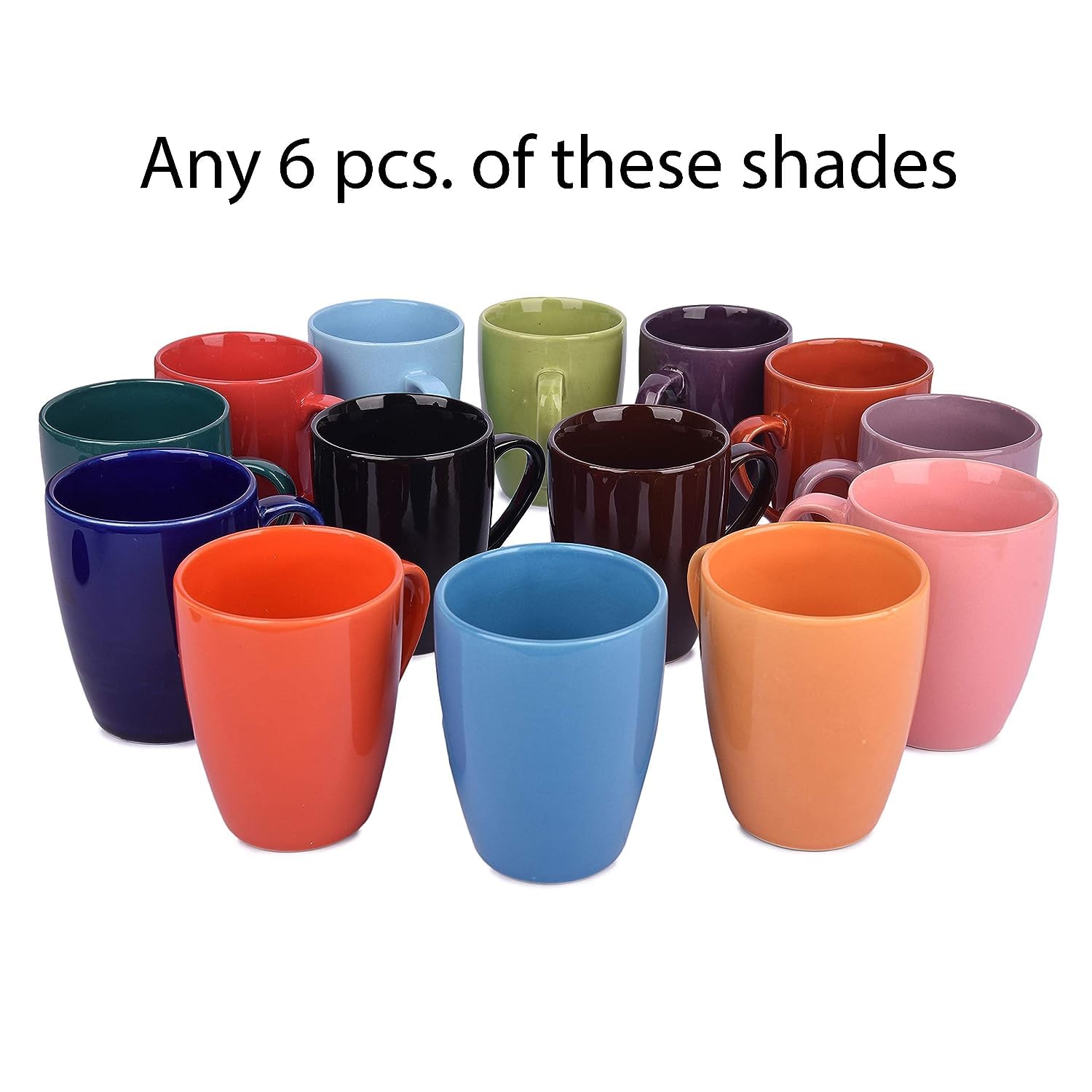 Freakway Stylish Ceramic Mug for Coffee Lovers/Glossy Finish Mugs Themis Series Coffee Mug - Ceramic Set of 6 (300ml) Handcrafted Design Tea Cups Set - Multicolor 3
