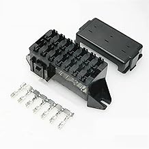 14 Way Black Car Seat Medium Relay Fuse Box Assembly with 28Pcs Terminals Car Engine Compartment Insurance Holder Box Mounting