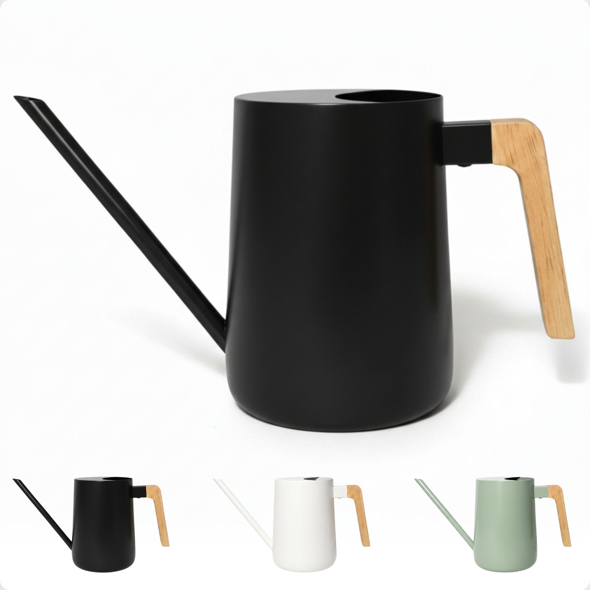 Metal Watering Can Wood Handle 35 oz