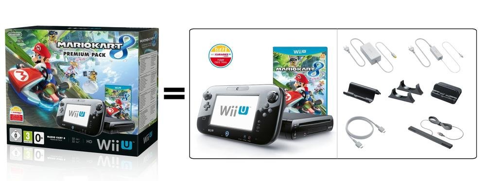 Console Nintendo Wii U Mario Kart 8 Préinstallé Premium Pack