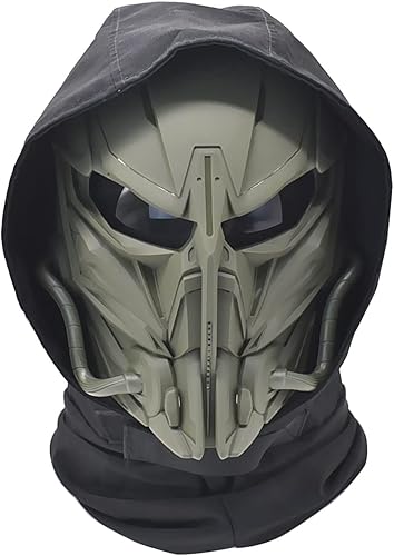 Vista 7 de Máscara Airsoft pasamontañas máscara táctica máscara de paintball máscara de doble modo capucha máscara facial Negro