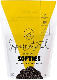 Supernatural Chocolate Softies Fair Trade Sprinkles - Vegan, Gluten-Free, Soy-Free, Corn-Free, Made in USA, Natural, No Artificial Flavors or Dyes, 16oz