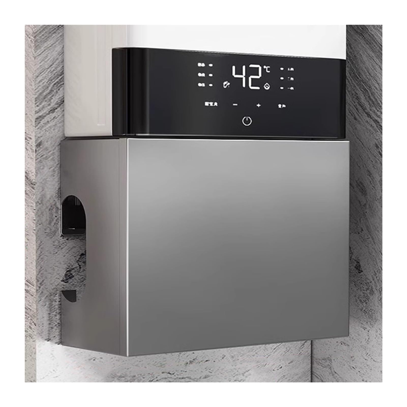 Plaque de protection pour chauffe-eau – Support mural décoratif pour cuisine, salle de bain, garage et bureau – Panneau élégant (42 x 17 x 40 cm)