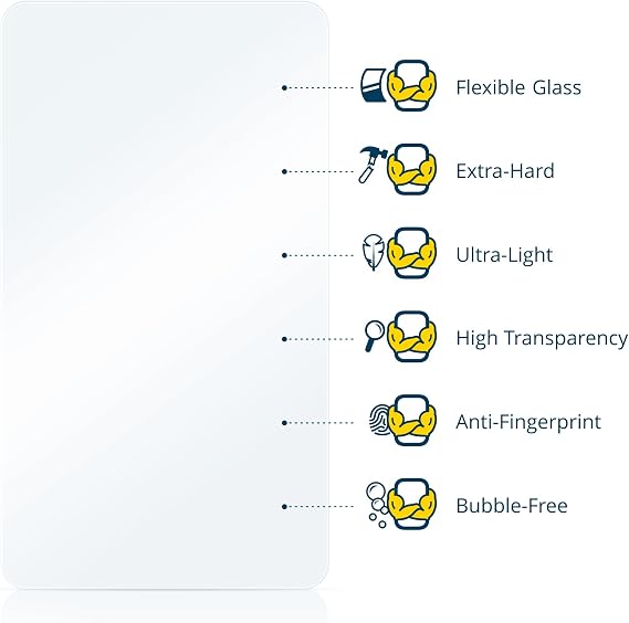 brotect Glass Screen Protector Film Compatible with Lemfo Lem16 (3 Pack) - Glass-Foil 9H Protection [Scratch Resistant, High Clarity]