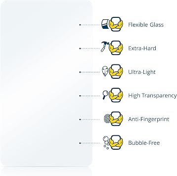 brotect Glass Screen Protector Film Compatible with Lemfo Lem16 (3 Pack) - Glass-Foil 9H Protection [Scratch Resistant, High Clarity]
