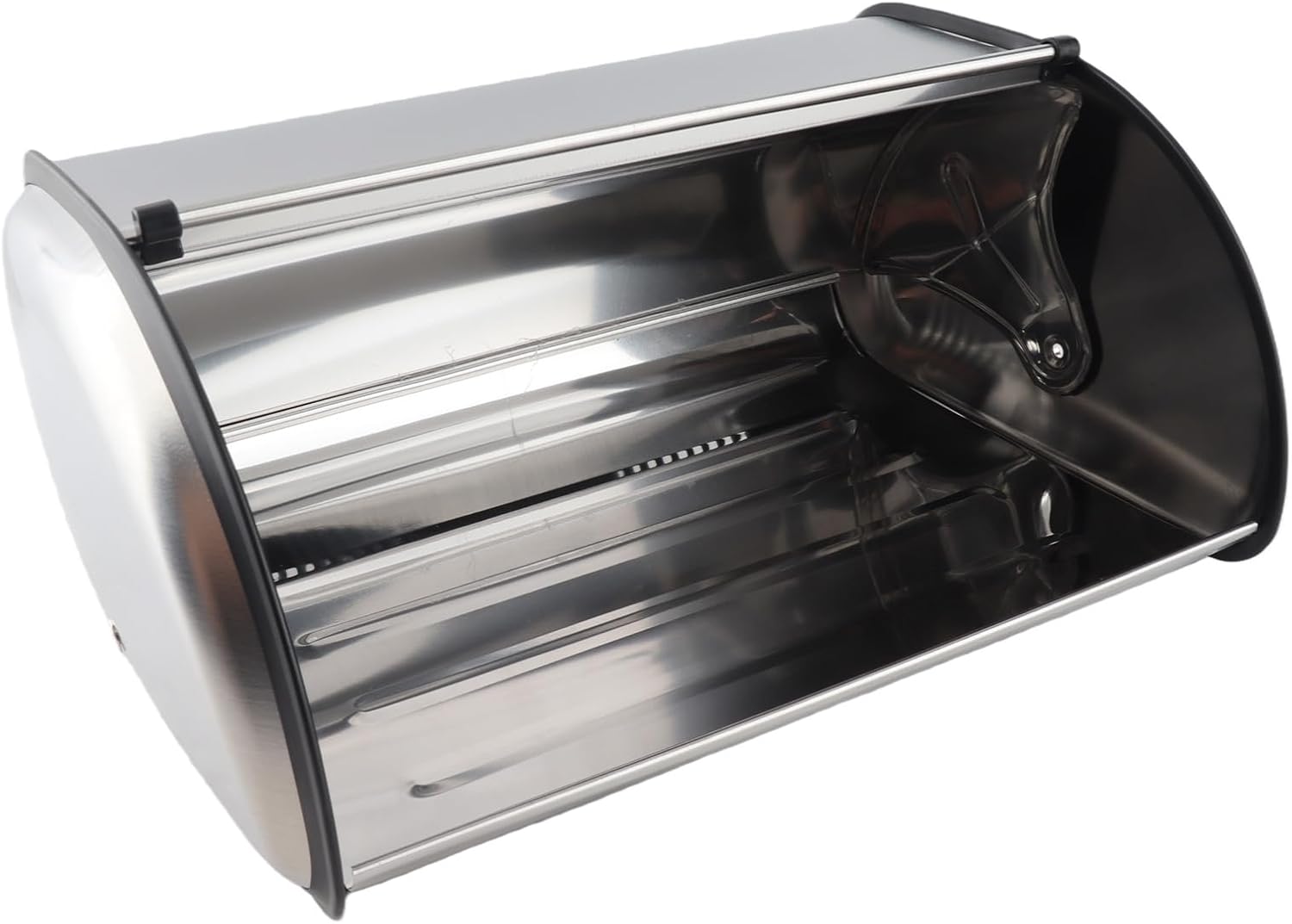 Hilitand Stainless Steel Bread Box Kitchen Storage Container Bread Bin Large Capacity with Roll Top Lid for Cake Cookies Muffins