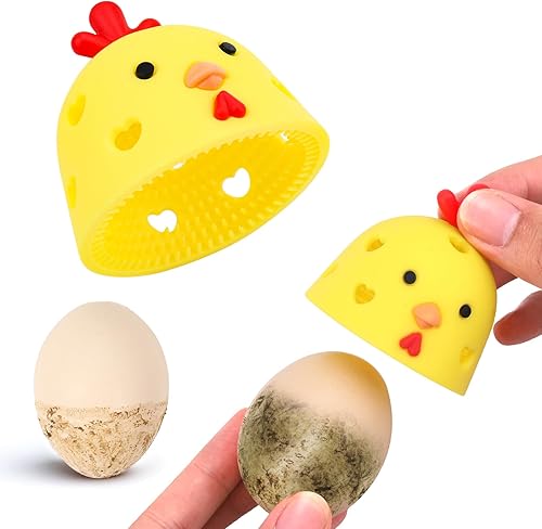 Miniatura 1 de Cadeya Cepillo de limpieza de huevos de silicona, limpiador de huevos para huevos frescos, herramientas de limpieza reutilizables para lavadora de