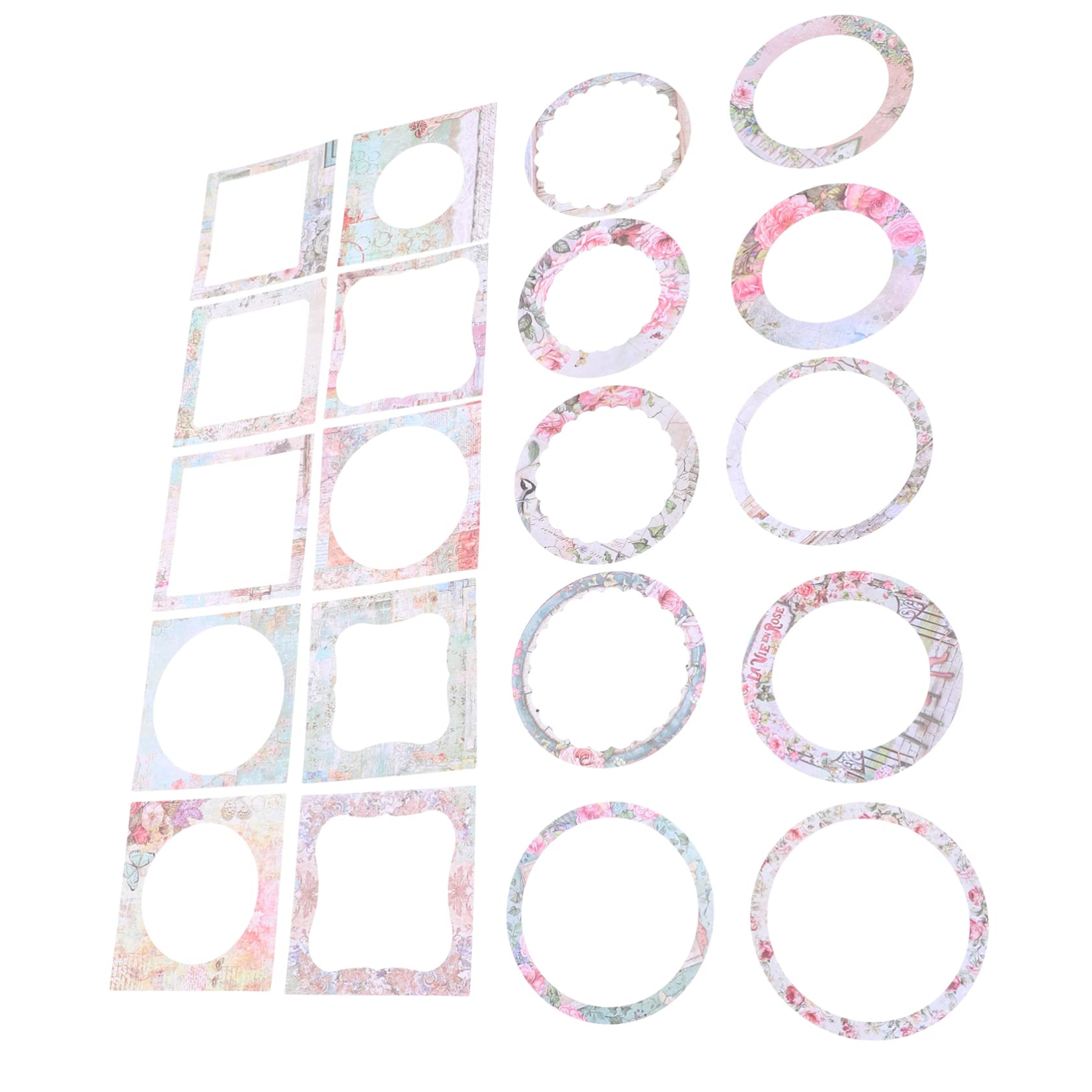 NUOBESTY 10sets Carta Decorativa per Scrapbook Materiale per Finestra Creativa per Album e Artigianato Manuale