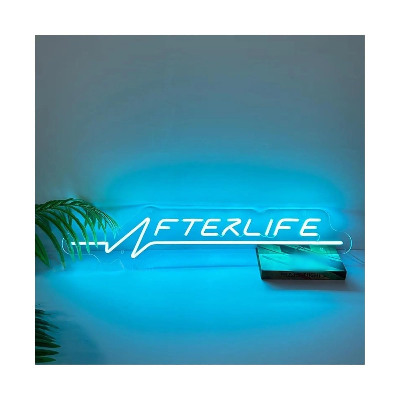 LED néon signe Enseigne Au Néon Afterlife Pour Décoration Murale, Idéale Pour Les Fans De Cyberpunk, Lampes Décoratives Pour Salle De Jeux, 50cmx20cm(UNE)
