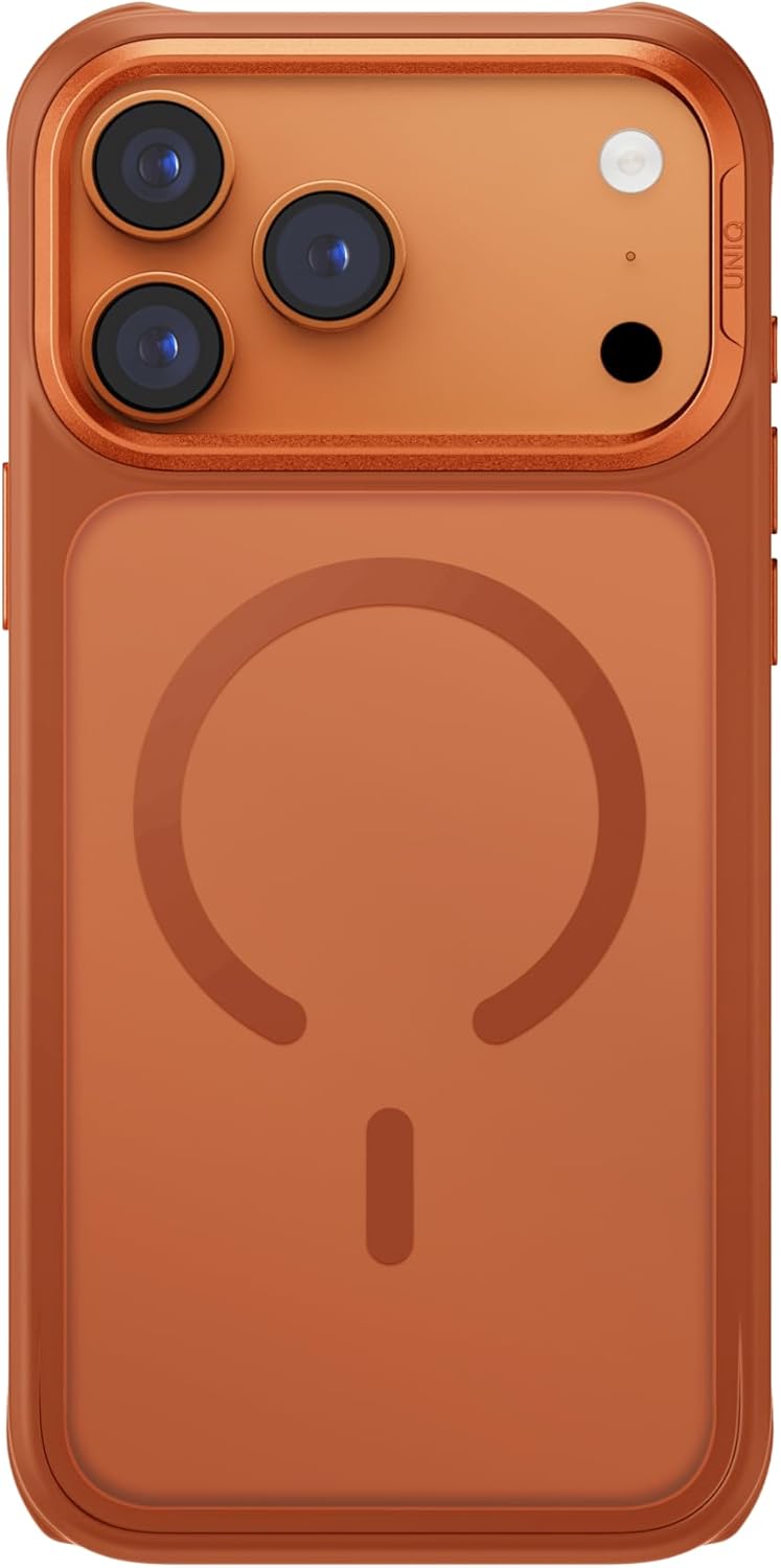 UNIQ VEREN iPhone 17 Pro Max Case (2025 Ember Frosted Clear Orange) MAGClick