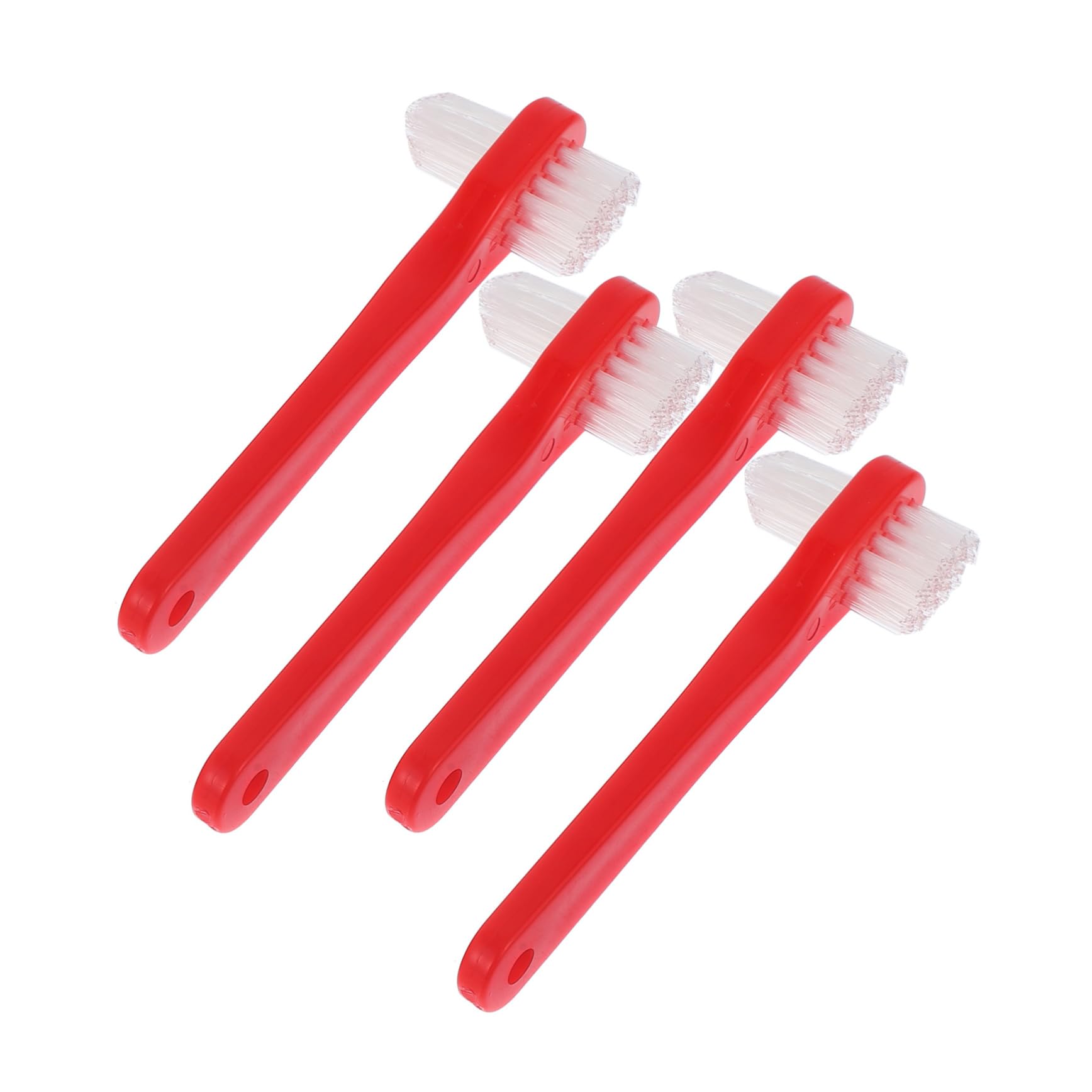 4 Set Spazzolino Per La Pulizia Delle Protesi Dentarie Spazzolino Portatile Da Viaggio Per Adulti Rigido Per Testine Con Setole 4 pezzi*4