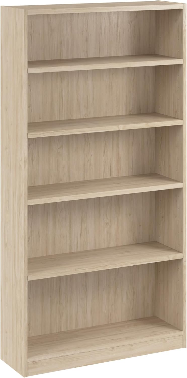 Bush Business Furniture Vista Tall 5 Shelf Bookcase, Storage for Office Organization, Commercial-Grade, Vista Collection, Modern, Dark Brown