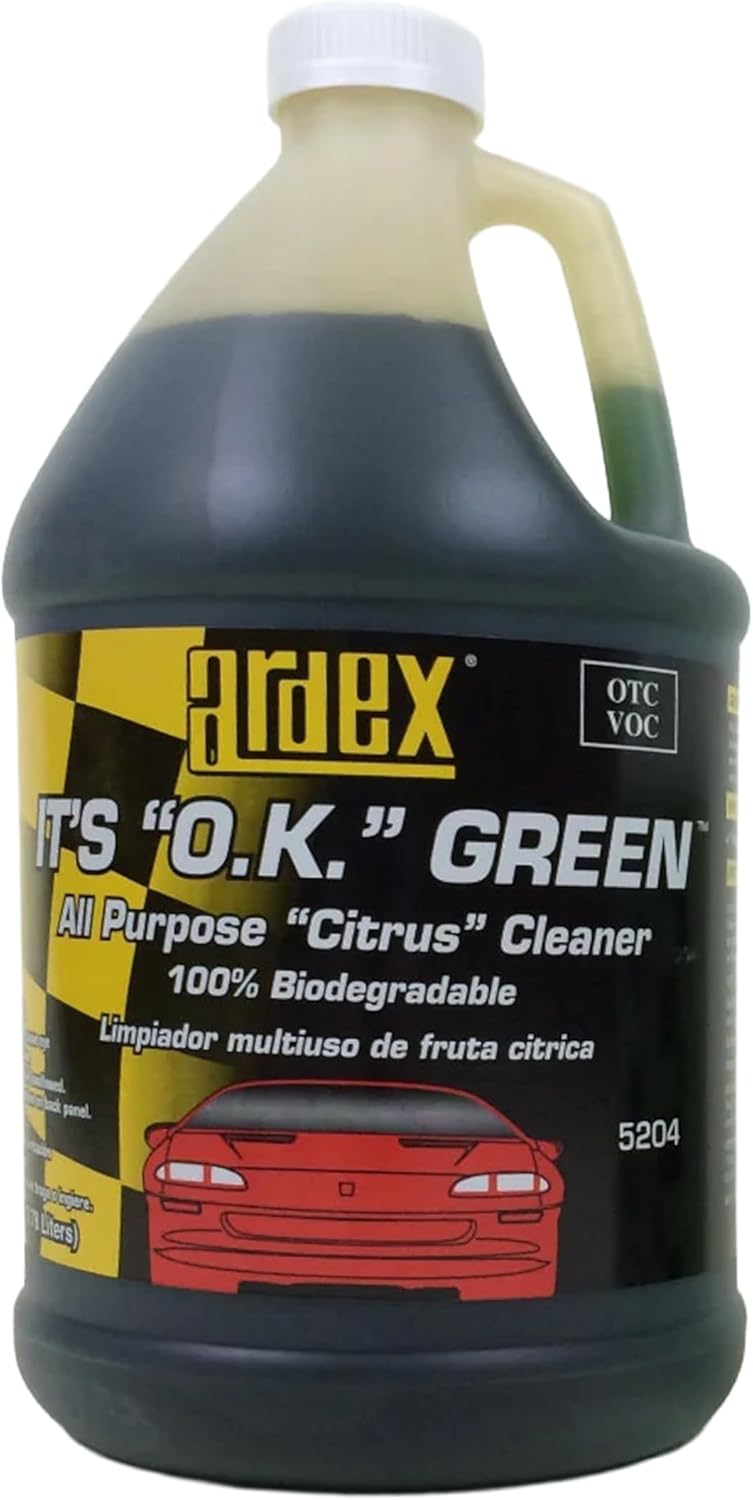 Ardex Car Detailing Super Cleaner Concentrate It's OK Green 5204 - For Professional Use or DIY Like A Pro (1 Gal)