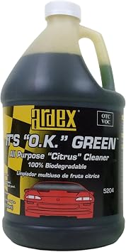 Ardex Car Detailing Super Cleaner Concentrate Its OK Green 5204 - Biodegradable, Eco Friendly All purpose Cleaner | For Professional Use or DIY Like A Pro | 1 Gal | Made in USA