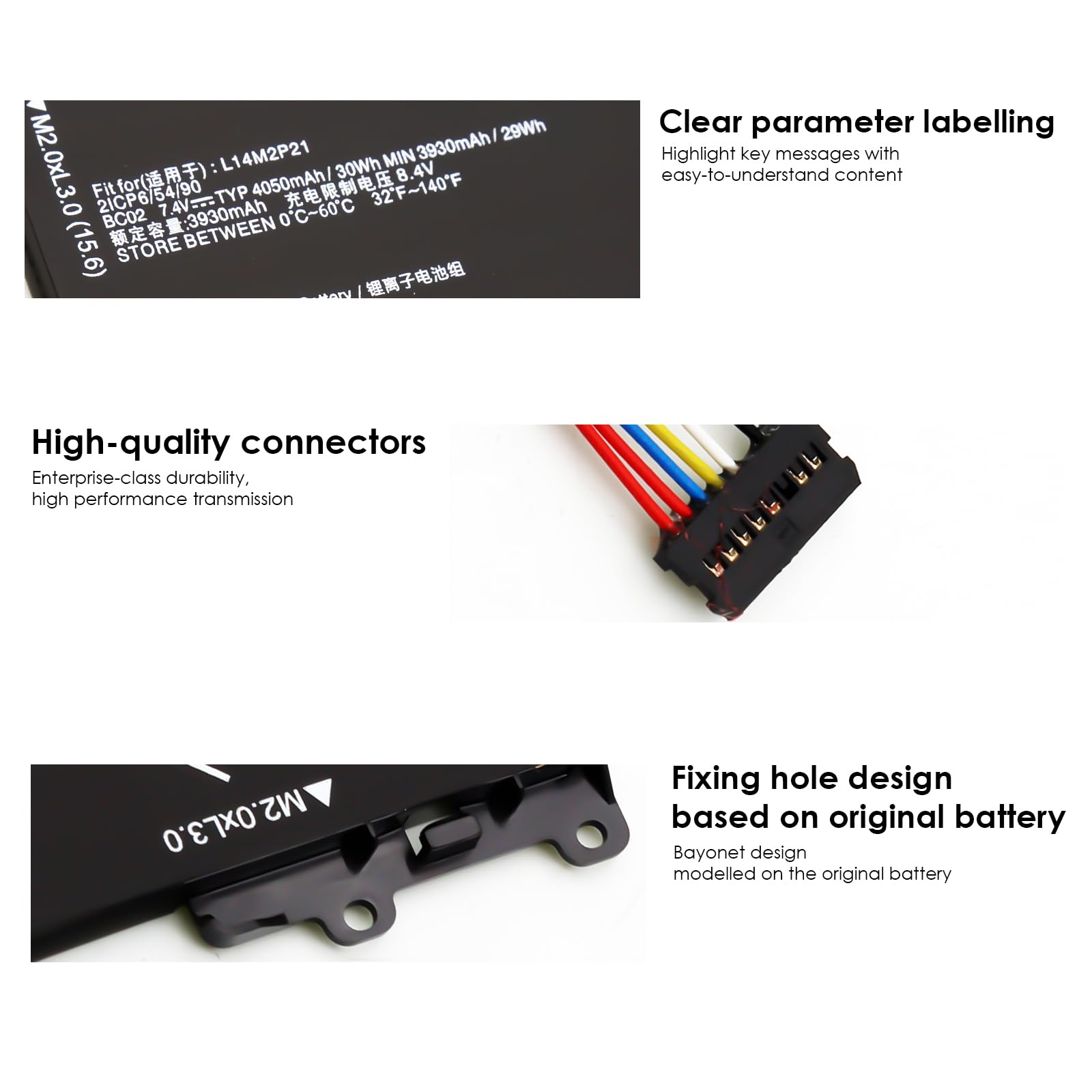 Batteria BLESYS L14M2P21 Per Lenovo IdeaPad 330S – 7.4V 30Wh, Compatibile Con 330S-14IKB, 15ARR E Altri