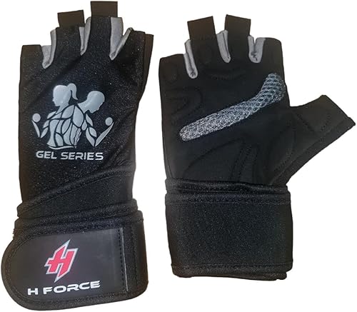 Miniatura 6 de Guantes de entrenamiento acolchados para hombres, guantes de levantamiento de pesas para gimnasio con soporte de muñeca de 19.7 in, protección de